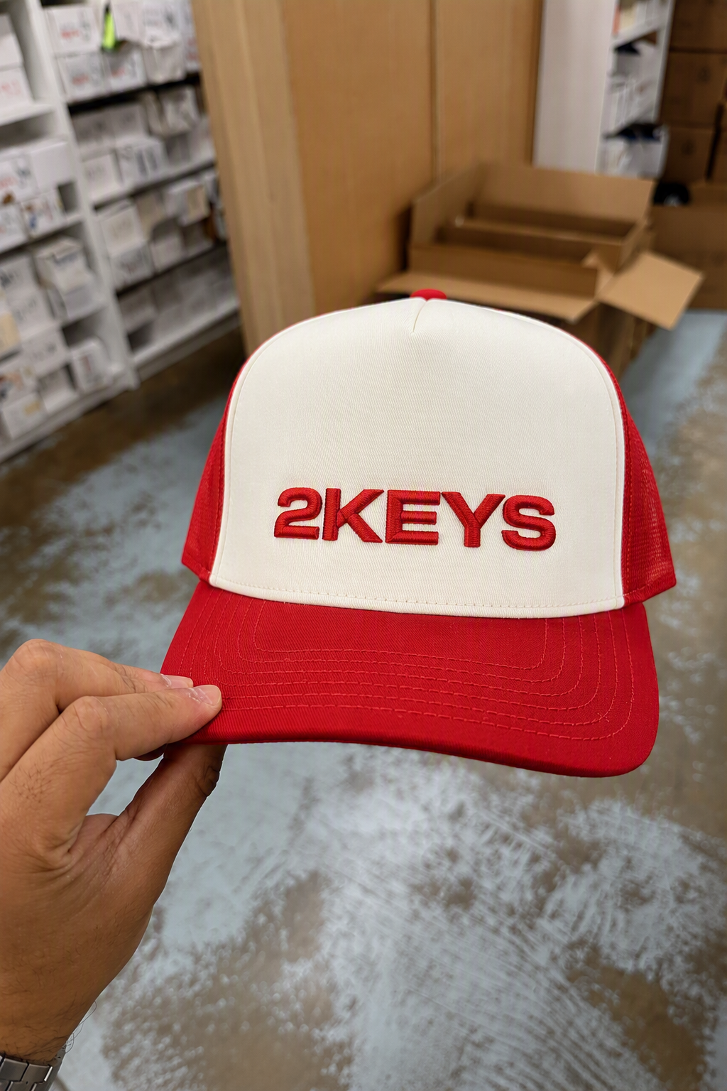 2KEYS — Candy Red Baseball Cap