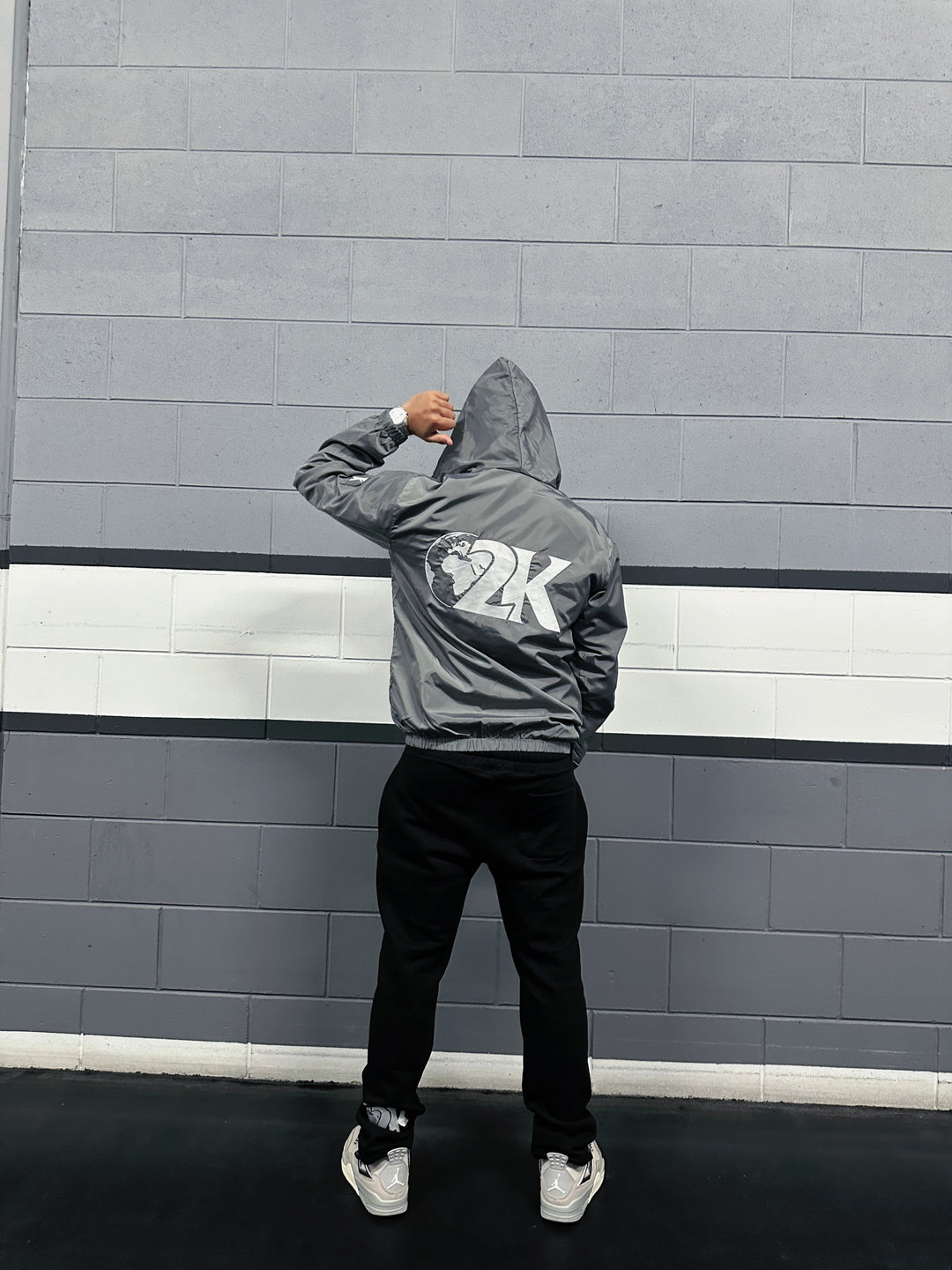 Gun Metal Grey Windbreaker